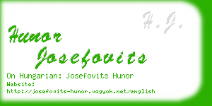 hunor josefovits business card